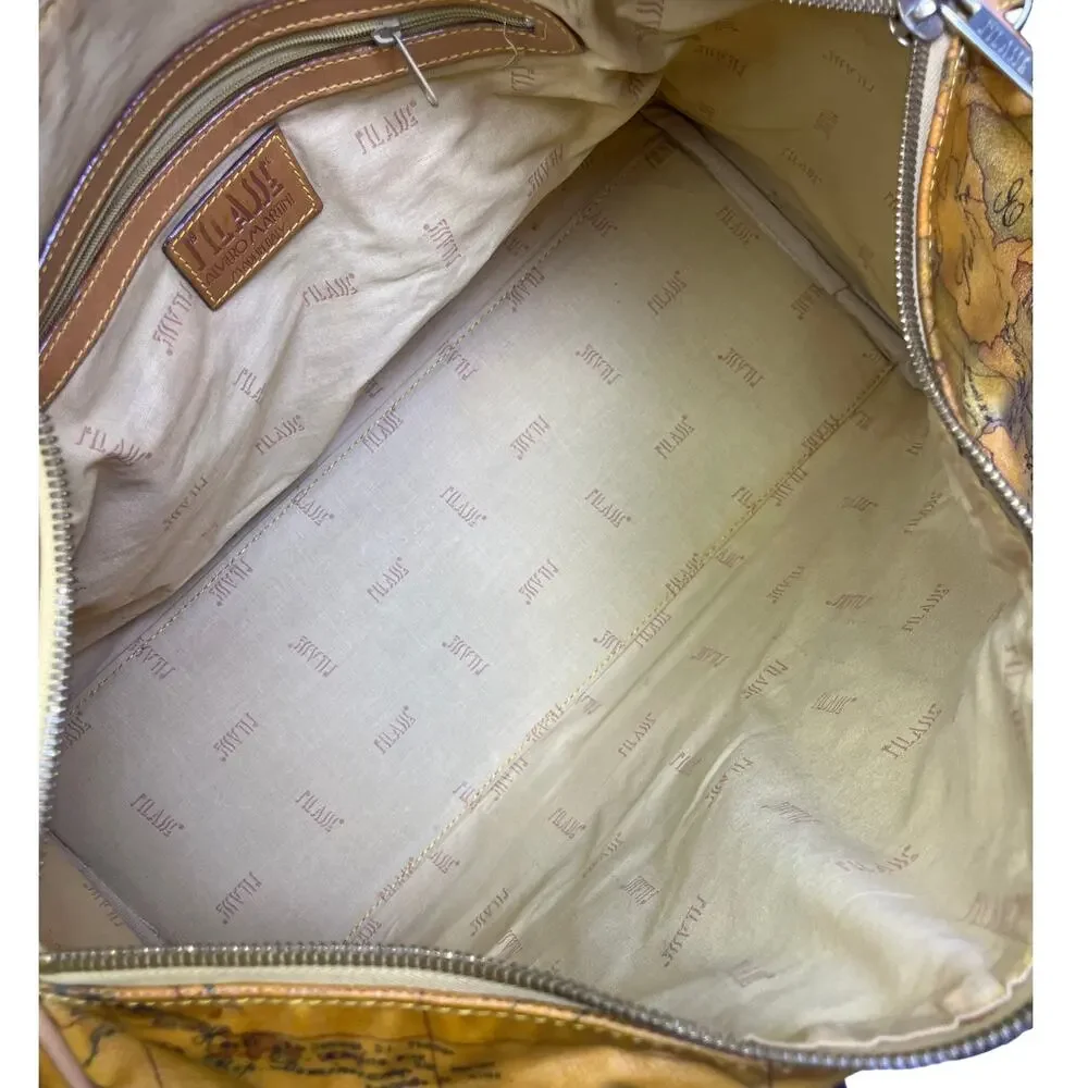 Alviero Martini 1A Classe Geo Map Duffle Bag Weekender Travel Bag Italy 19”